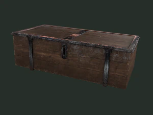 Old wooden chest 3D Model
