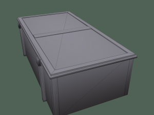 Old wooden chest Model 3D