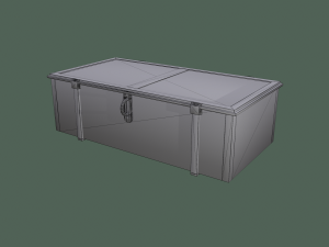 Old wooden chest Model 3D