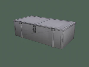 Old wooden chest 3D Model
