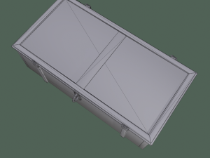 Old wooden chest Model 3D
