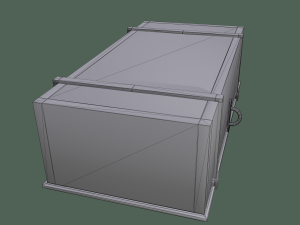 Old wooden chest Model 3D