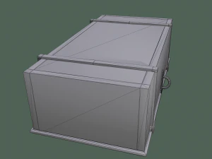 Old wooden chest 3D Model