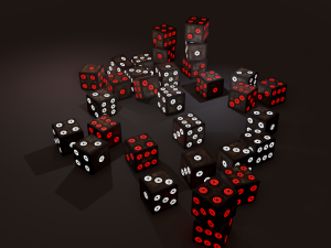 Multi-colors emissive dice package low-poly 3D मॉडल