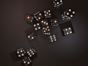 Multi-colors emissive dice package low-poly 3D मॉडल