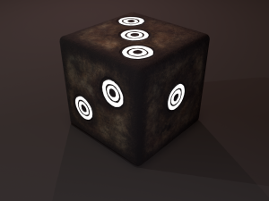 Multi-colors emissive dice package low-poly 3D मॉडल