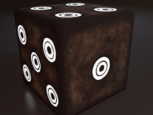 Multi-colors emissive dice package low-poly 3D मॉडल