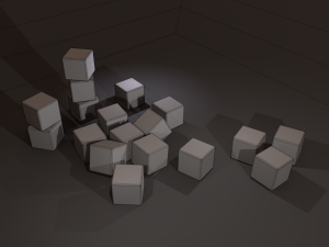 Multi-colors emissive dice package low-poly 3D मॉडल
