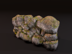 River rock wall 3D मॉडल
