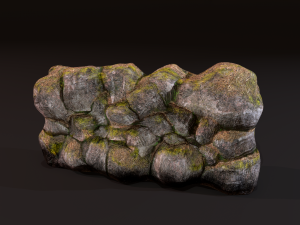 River rock wall 3D मॉडल