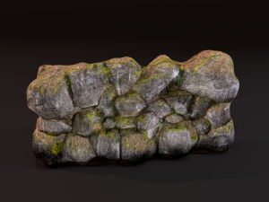 River rock wall 3D मॉडल