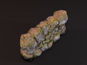 River rock wall 3D मॉडल