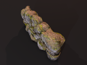River rock wall 3D मॉडल