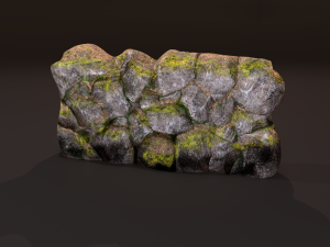 River rock wall 3D मॉडल