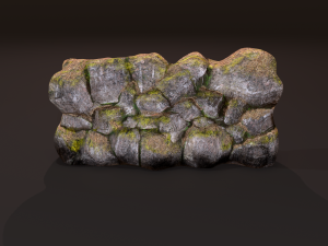 River rock wall 3D मॉडल