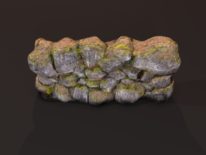 River rock wall 3D मॉडल