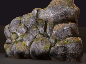 River rock wall 3D मॉडल