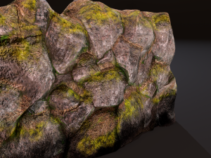 River rock wall 3D मॉडल