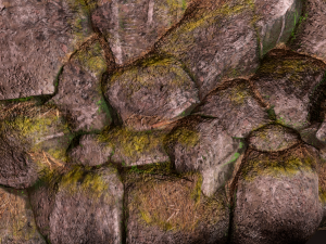 River rock wall 3D मॉडल