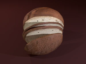 P&atilde;o fatiado Modelo 3D