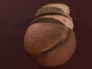 P&atilde;o fatiado Modelo 3D