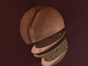 P&atilde;o fatiado Modelo 3D
