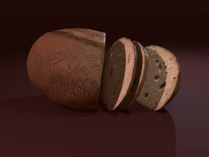 P&atilde;o fatiado Modelo 3D