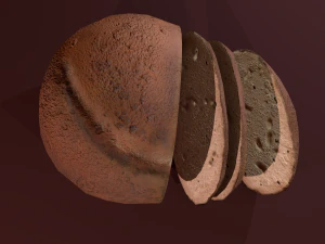 P&atilde;o fatiado Modelo 3D