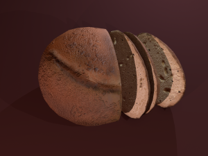 Sliced bread Model 3D