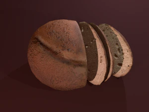 P&atilde;o fatiado Modelo 3D