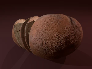P&atilde;o fatiado Modelo 3D