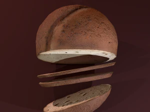 P&atilde;o fatiado Modelo 3D