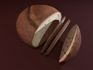 P&atilde;o fatiado Modelo 3D