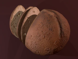 P&atilde;o fatiado Modelo 3D
