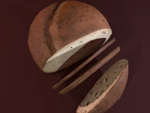 P&atilde;o fatiado Modelo 3D
