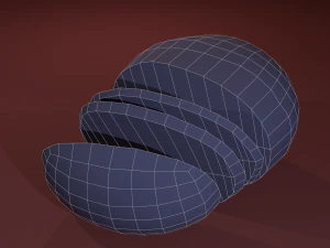 P&atilde;o fatiado Modelo 3D