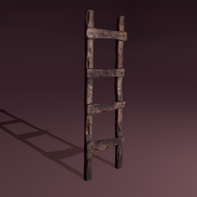 Old dirty ladder Modelo 3D .c4d .max .obj .3ds .fbx .stl .blend 