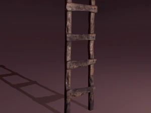 Escada suja velha Modelo 3D