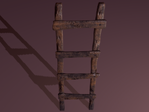 Old dirty ladder Modelo 3D