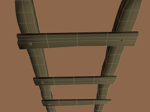 Old dirty ladder Modelo 3D