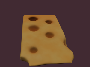 Holed cheese 3D-Modell