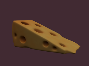 Holed cheese 3D-Modell