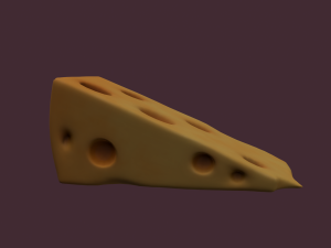 Holed cheese 3D-Modell
