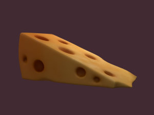 Holed cheese 3D-Modell