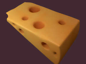 Holed cheese 3D-Modell