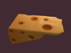 Holed cheese 3D-Modell
