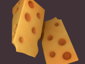 Holed cheese 3D-Modell