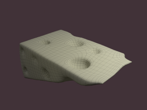 Holed cheese 3D-Modell