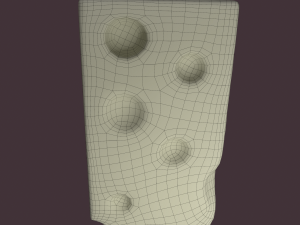 Holed cheese 3D-Modell