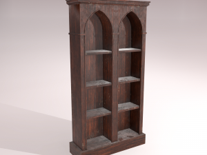 old dusty bookshelf 3D Model